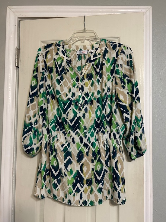 Denim&Co Tops - LiKe💙for $3 off🚎 D & C blue green tunic Denim & Co